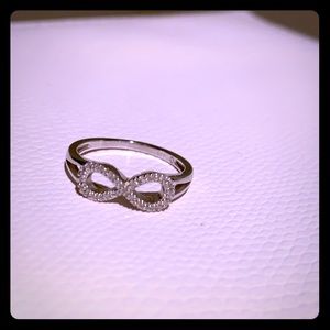 Infinity ring sterling silver